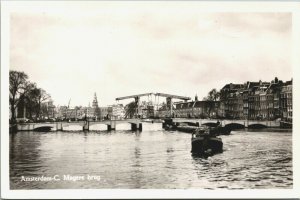 Netherlands Amsterdam Magere Brug Vintage RPPC 01.42