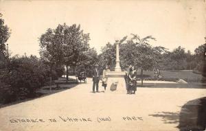 Whiting Indiana Park Entrance Real Photo Antique Postcard K60179