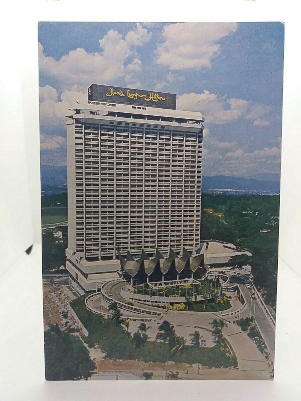 Kuala Lumpur Hilton Hotel Malaysia Vintage Postcard