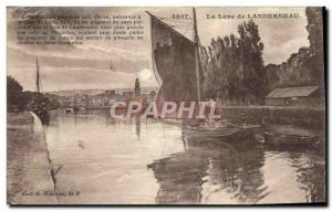 Old Postcard From The Moon Boat Landerneau