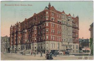 Massachusetts - Boston - Brunswick Hotel - Busy St Scene1912