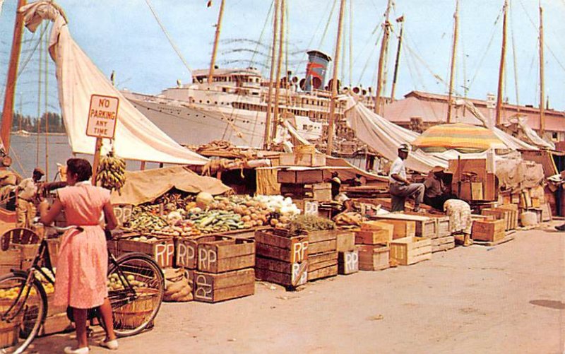 Water Front Market Nassau, Bahamas Virgin Islands 1960 