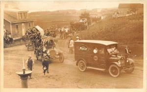Wells Beach ME Moxie Man Moxie Truck Parade in 1918 RPPC Postcard