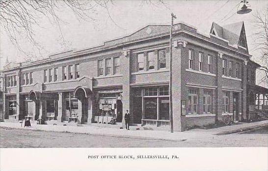 Pennsylvania Sellersville Post Office Block Berkemeyer