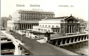1910s Union Station Chicago Illinois Grogan Real Photo Postcard
