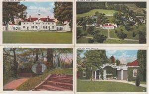 (4 cards) Mount Vernon VA, Virginia - Washington Residence - Linen