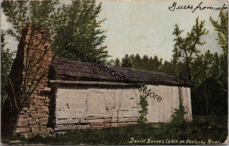 Daniel Boone's Cabin on Kentucky River Postcard PC269