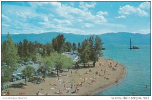 Canada Beach Scene Along Okanagan Lake Kelowna British Columbia