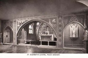 Much Hadham Hertfordshire Church Chapel Interior Rare Real Photo Postcard