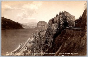 Columbia River Highway Oregon 1940s RPPC Real Photo Postcard Inspiration Point