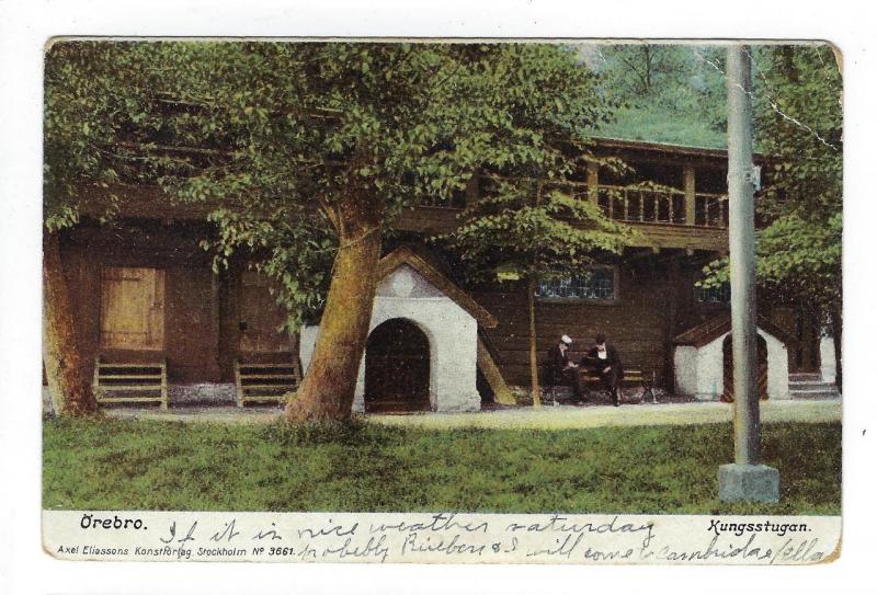 1908 Sweden USA Posted Postcard - Orebro, Kungsstugan (NN20)