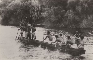 A Native On Board Zambezi River Ship Rhodesia RPC Postcard