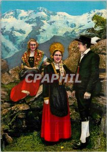 Postcard Modern Sicille Gressoney St J an M Rosa e costumi Folklore