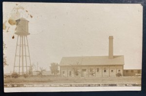 1957 USA RPPC Postcard Cover Native American Power House Government Indian Schoo