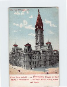 Postcard City Hall, Philadelphia, Pennsylvania