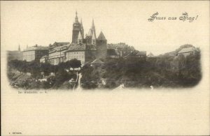 Gruss Aus Prag Prague Czech c1900 Postcard DER HRADSCHIN