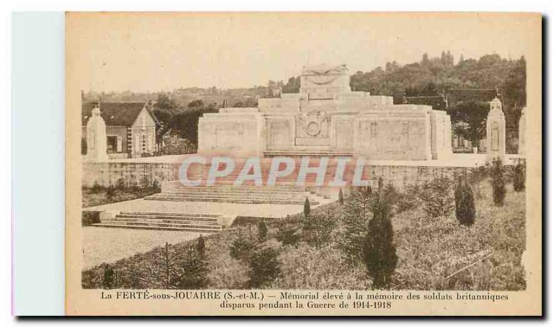 Old Postcard La Ferte sous Jouarre S and M high Memotial to the memory of the...