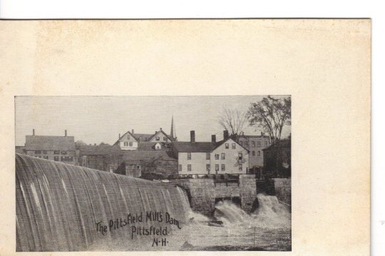 Undivided Back Postcard UDBP Pittsfield Mills Dam New Hampshire Very Old