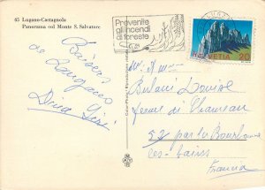 Postcard Switzerland Lugano Castagnola monte S Salvatore