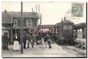 Old Postcard Juvisy Arrival of & # 39un electric train station