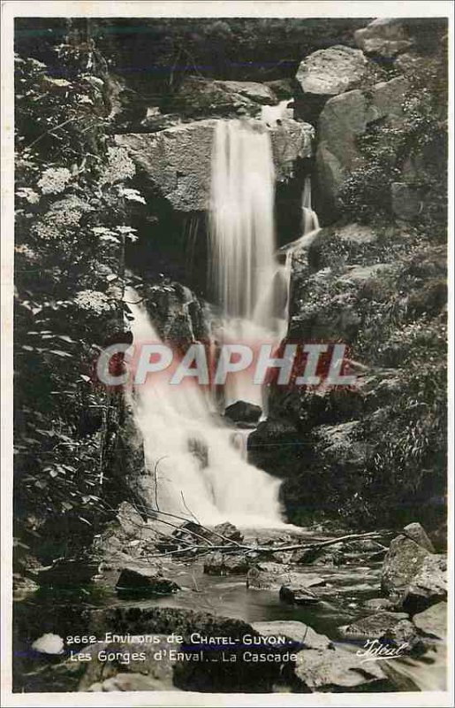 Postcard Modern Surroundings of Chatel Guyon The Gorge of Enval La Cascade