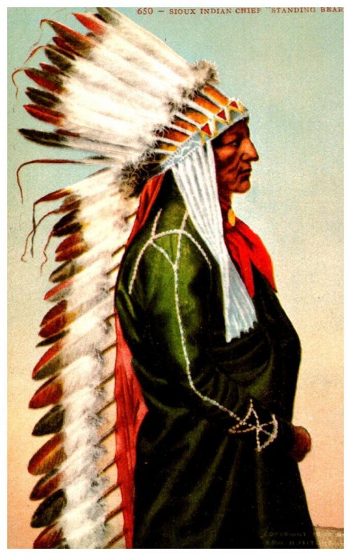 American Indian  Sioux Indian Chief Standing Bear   ,  Reproduction