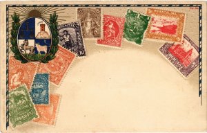 PC URUGUAY STAMPS PHILATELY POSTAL HISTORY (a30742)