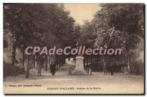 Old Postcard Ferney Voltaire Avenue de la Mairie