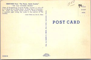 Postcard BRIDGE SCENE Lancaster Pennsylvania PA AM9717