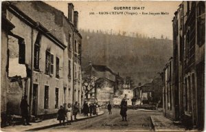 CPA Guerre RAON-l'ÉTAPE Rue Jacques-Melle (401223) 