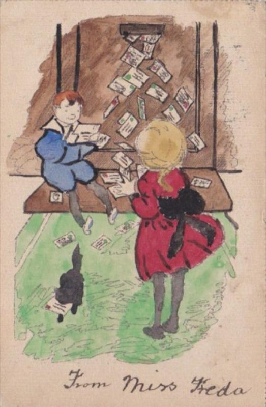 Tucks Children Reading Letters 1903