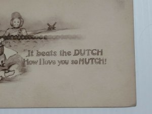 Postcard Dutch Poem Humor Holland Black & White Unposted 2535