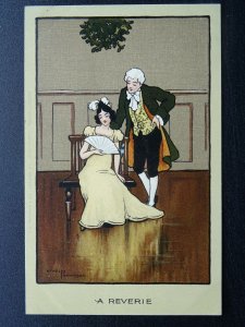 Love & Romance A REVERIE by Artist Ethel Parkinson - Old Postcard