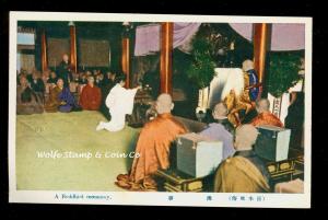 Early Japan Postcard Buddhist Ceremony  A9375