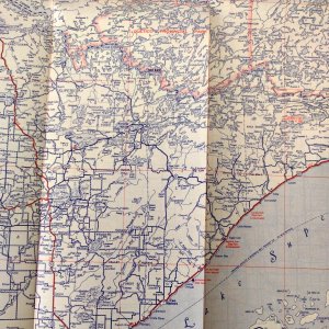 Circa 1940 Minnesota Road Map D-X Mid-Continent Petroleum Corporation