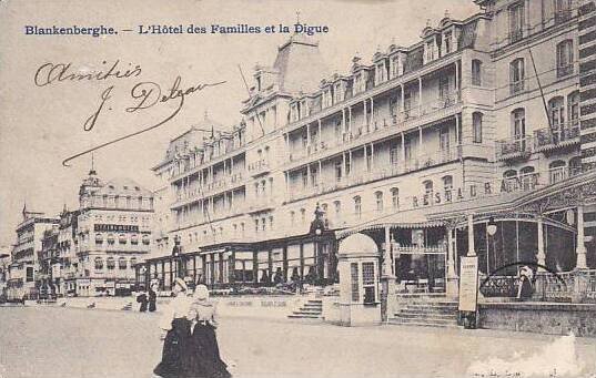 Belgium Blankenberge L'Hotel des Familles et la Digue 1905