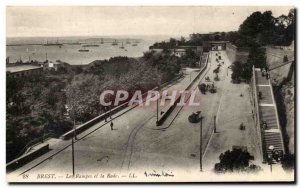 Old Postcard Brest Les Remparts and Rade