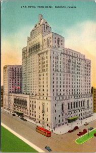 Vtg CPR Royal York Hotel Toronto Canada Unused Postcard