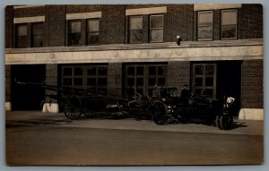 Postcard RPPC Springfield MA c1915 Knox Martin 3 Wheeled Tractor Water Tower