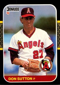 1987 DONRUSS Baseball Card Don Sutton P California Angels sun0527