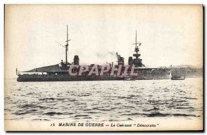 Old Postcard Navy warship War On Democracy Breastplate