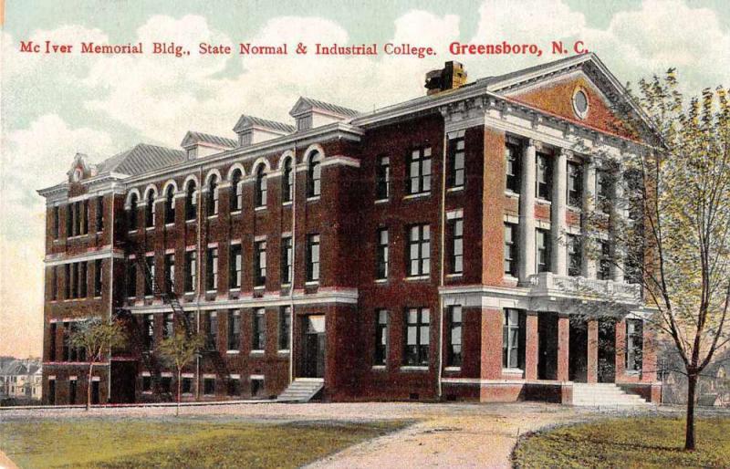 Greensboro North Carolina State Normal-Industrial College antique pc Z26362