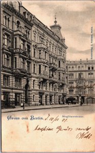 Germany Gruss aus Berlin Steglitzerstrasse Vintage Postcard B171