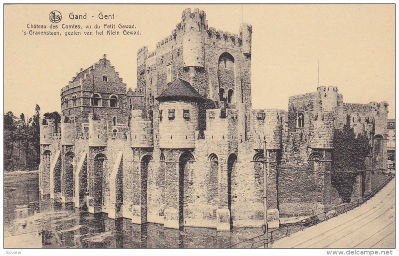 Chateau Des Comtes, Vu Du Petit Gewad, GAND (East Flanders), Belgium, 1900-1910s