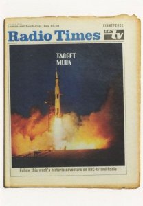 Radio Times Apollo 11 Rocket Launch 1969 BBC TV Rare Postcard