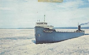 William G Mather Going Through Ice Cleveland Cliffs Steamship Co. Freighter S...