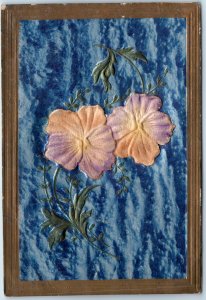 c1910s Germany Generic Unique Art Flower Embossed Layered Postcard Textured A279