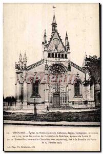 Old Postcard Thouars Church Of Our Lady of the Castle from Collegiate