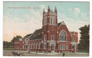 First Baptist Church Oklahoma City 1910c postcard