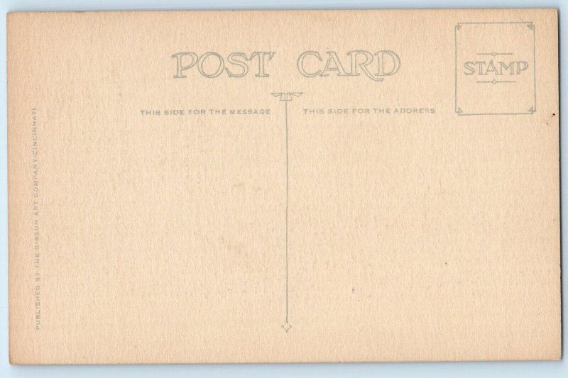 c1910's Merry Christmas House Snow Winter Scene Unposted Antique Postcard